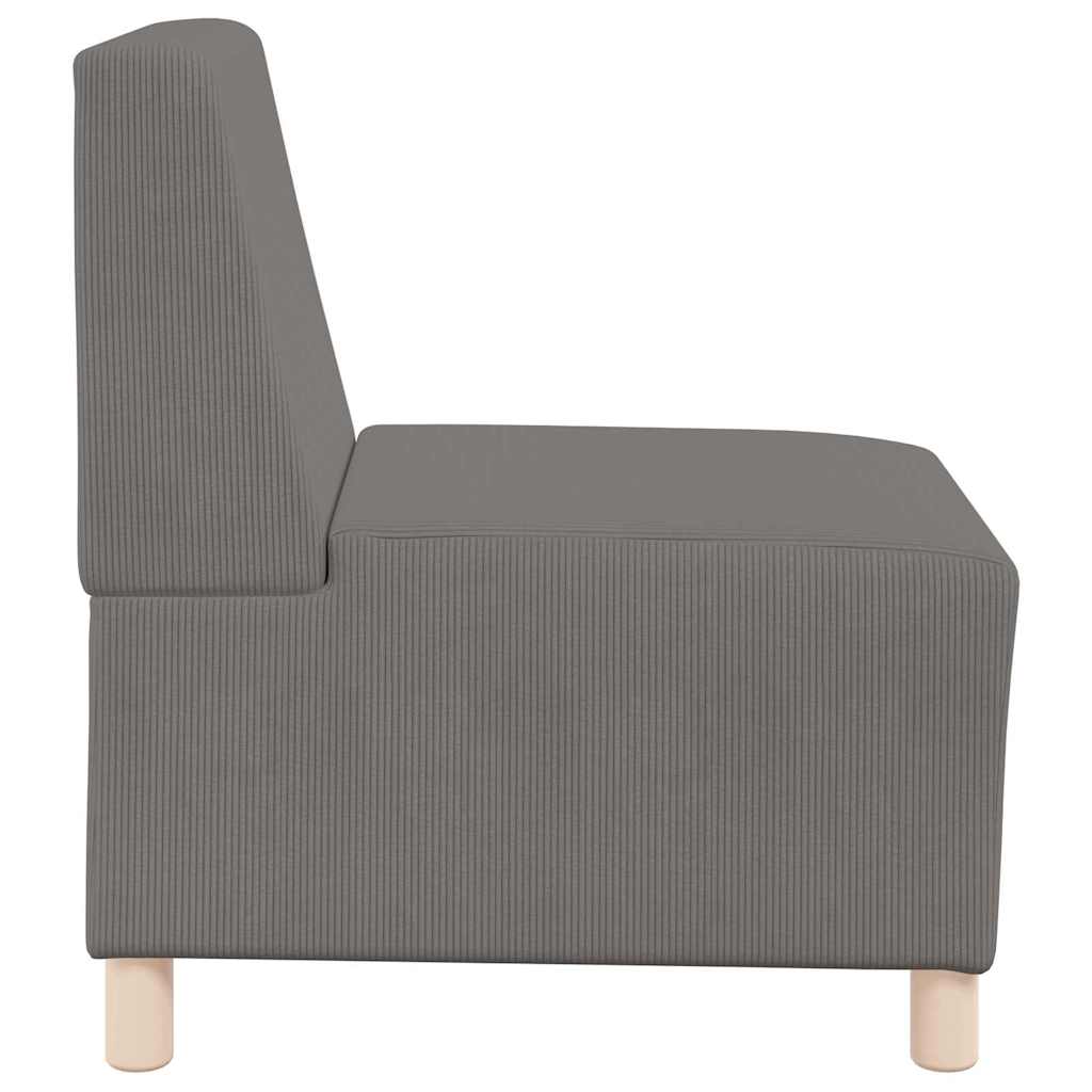 vidaXL Unitate Sofa Modulară Fără Brațe Gri deschis 55 x 74 x 82 cm