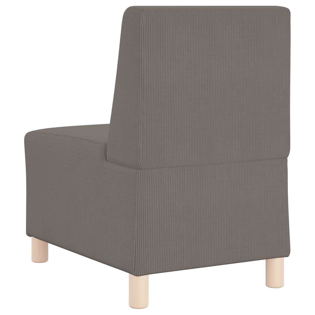 vidaXL Unitate Sofa Modulară Fără Brațe Gri deschis 55 x 74 x 82 cm