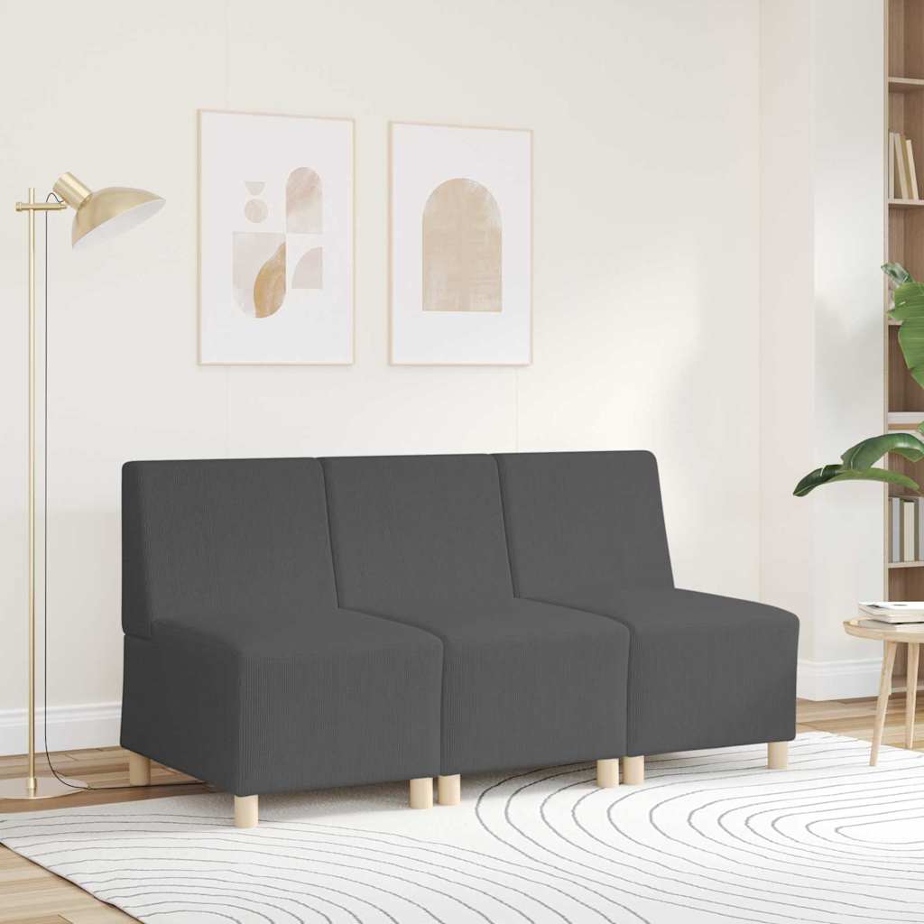 vidaXL Unitate Sofa Modulară Fără Brațe Gri închis 55 x 74 x 82 cm