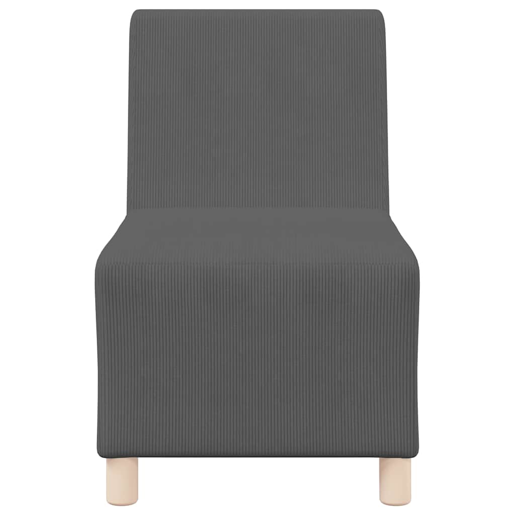 vidaXL Unitate Sofa Modulară Fără Brațe Gri închis 55 x 74 x 82 cm