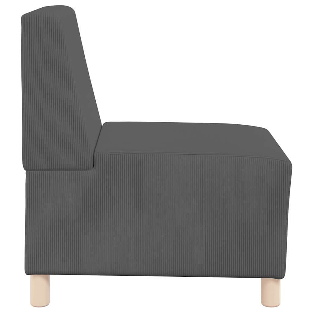 vidaXL Unitate Sofa Modulară Fără Brațe Gri închis 55 x 74 x 82 cm