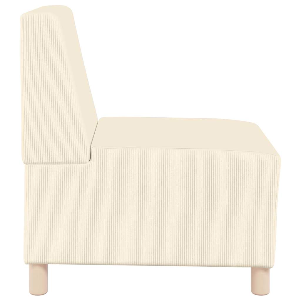 vidaXL Unitate Sofa Modulară Fără Brațe Crem 55 x 74 x 82 cm