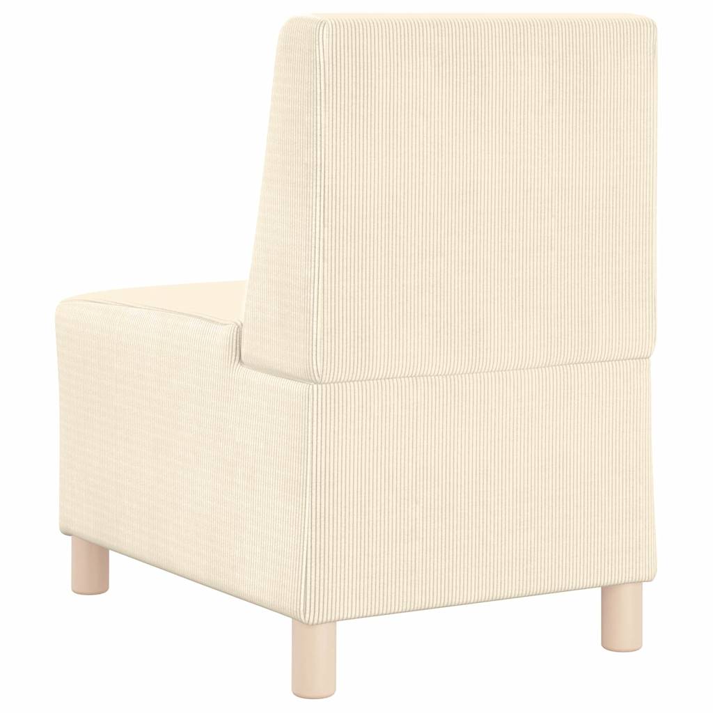 vidaXL Unitate Sofa Modulară Fără Brațe Crem 55 x 74 x 82 cm