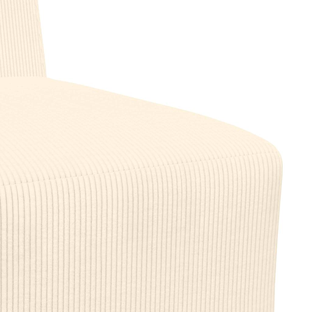 vidaXL Unitate Sofa Modulară Fără Brațe Crem 55 x 74 x 82 cm