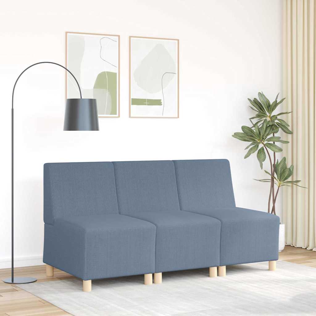 vidaXL Unitate Sofa Modulară Fără Brațe albastru 55 x 74 x 82 cm