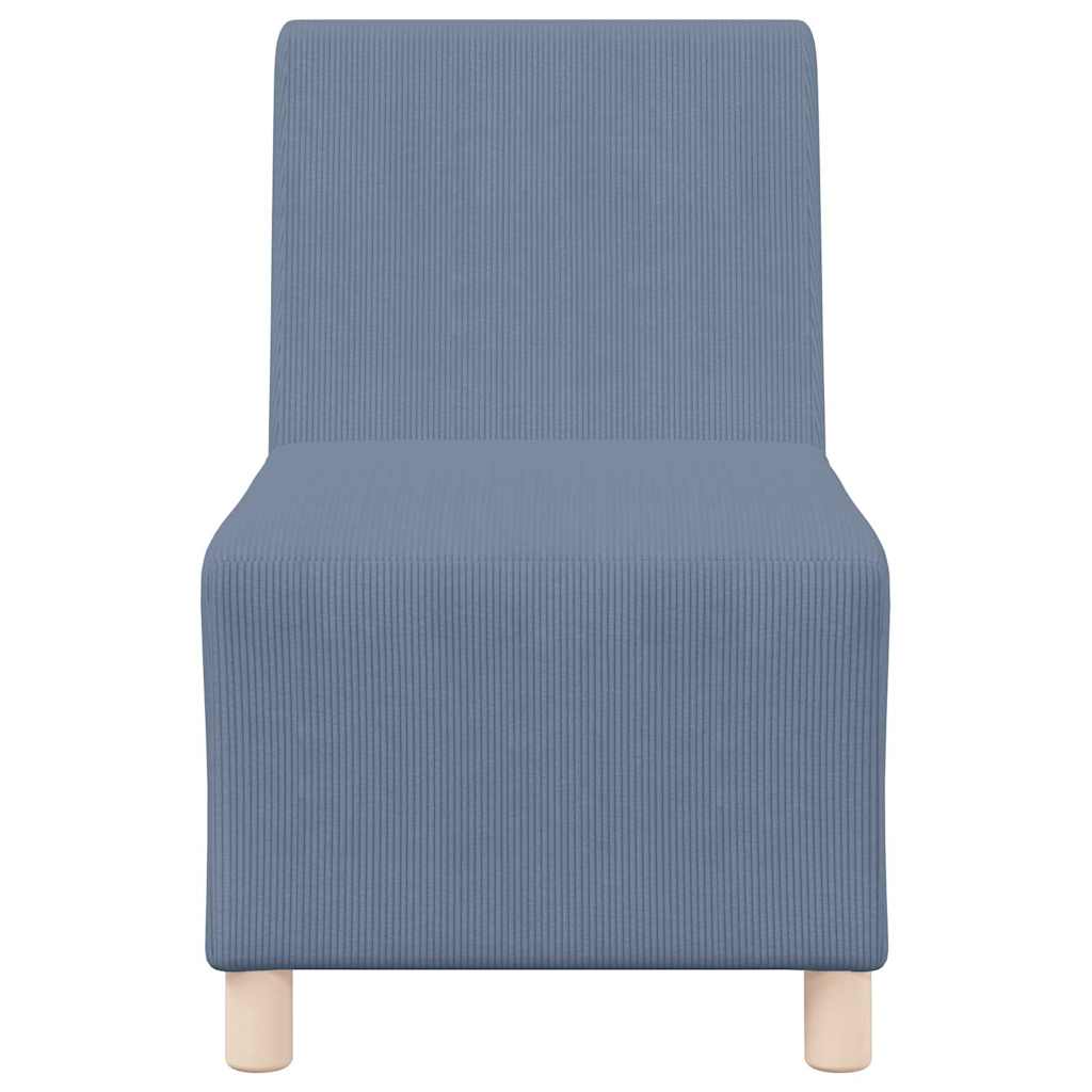 vidaXL Unitate Sofa Modulară Fără Brațe albastru 55 x 74 x 82 cm
