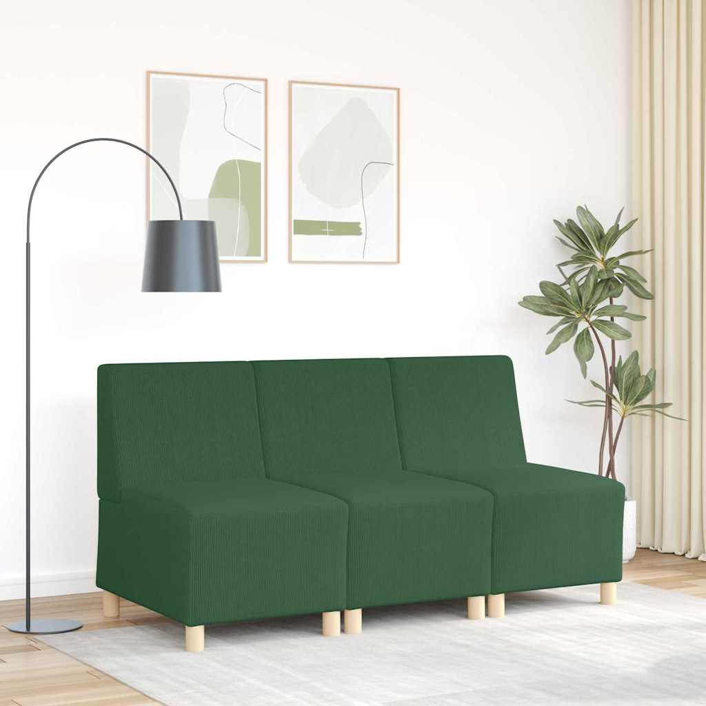vidaXL Unitate Sofa Modulară Fără Brațe Verde junglă 55 x 74 x 82 cm