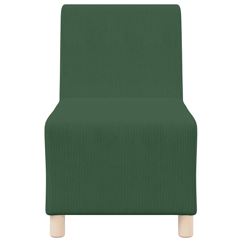 vidaXL Unitate Sofa Modulară Fără Brațe Verde junglă 55 x 74 x 82 cm
