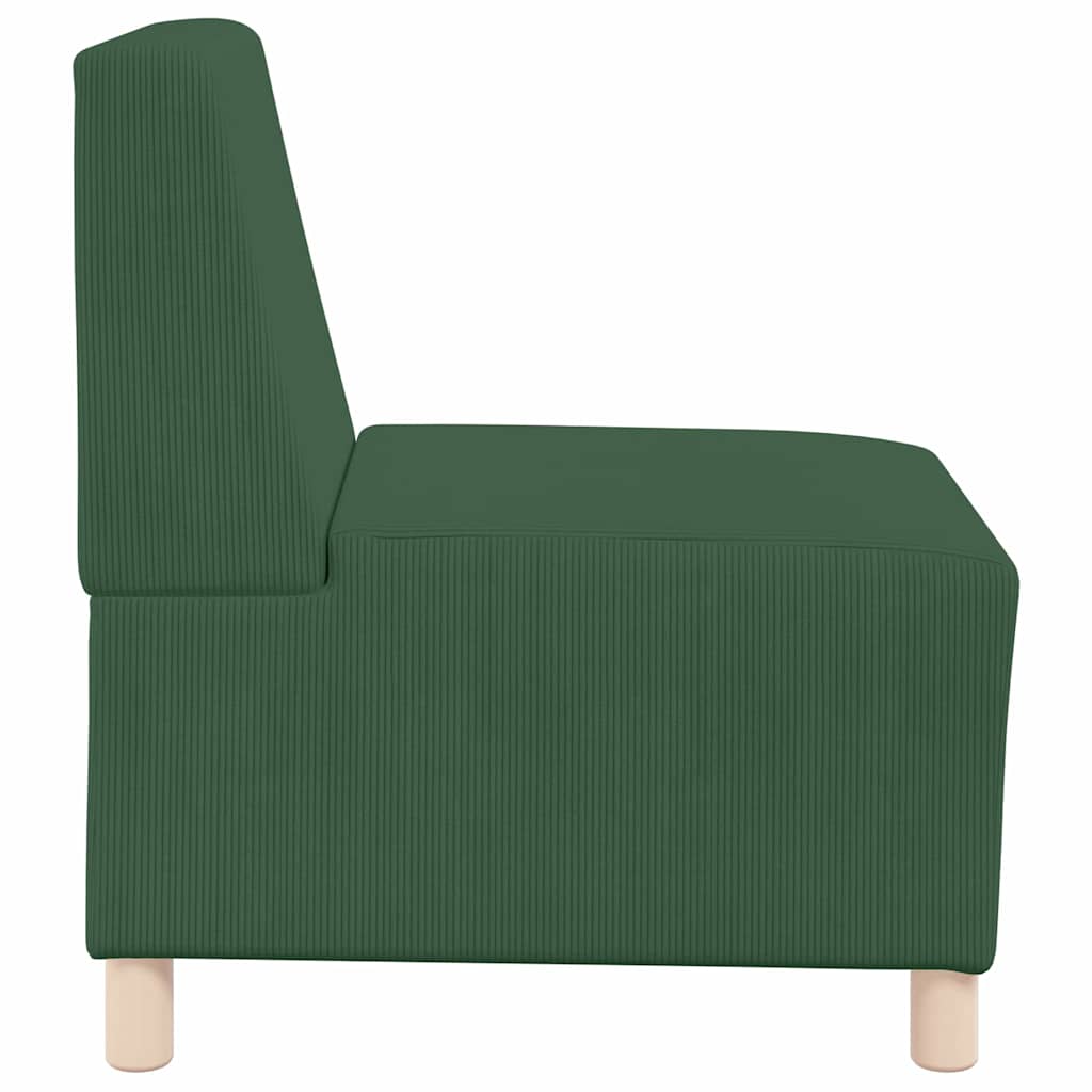 vidaXL Unitate Sofa Modulară Fără Brațe Verde junglă 55 x 74 x 82 cm