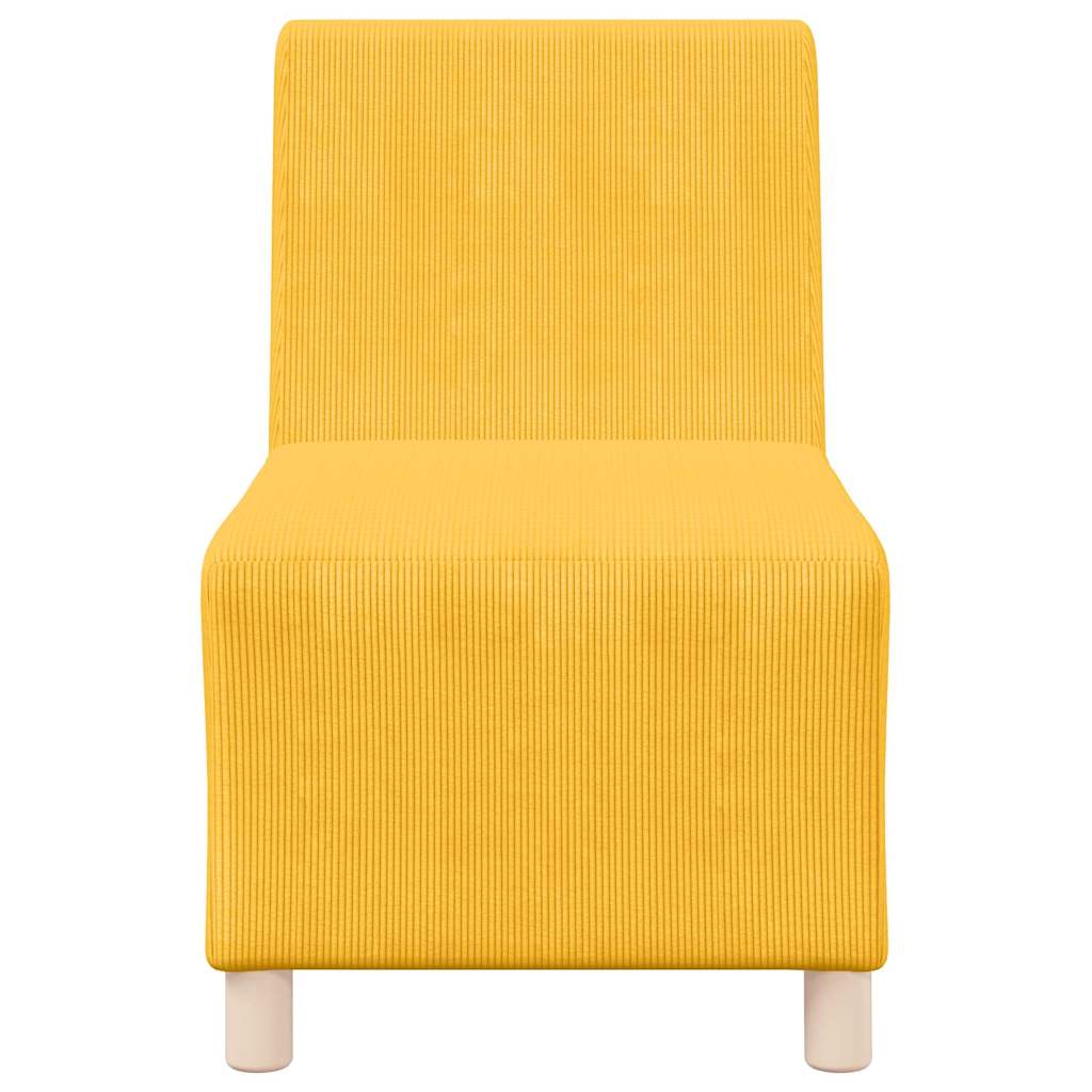vidaXL Unitate Sofa Modulară Fără Brațe Galben deschis 55 x 74 x 82 cm