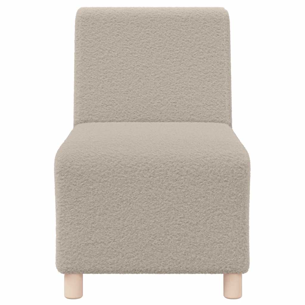 vidaXL Canapea Scaun fără brațe gri deschis 55 cm țesătură ondulată ca lână vidaXL Canapea Scaun fără brațe gri deschis 55 cm țesătură ondulată ca lână