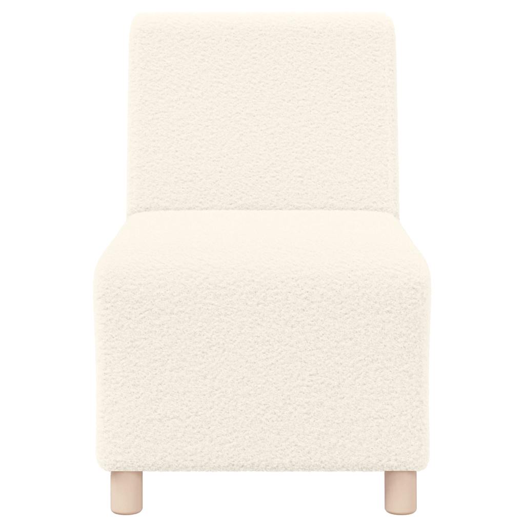 vidaXL Canapea Scaun fără brațe crem 55 cm țesătură ondulată ca lână vidaXL Canapea Scaun fără brațe crem 55 cm țesătură ondulată ca lână