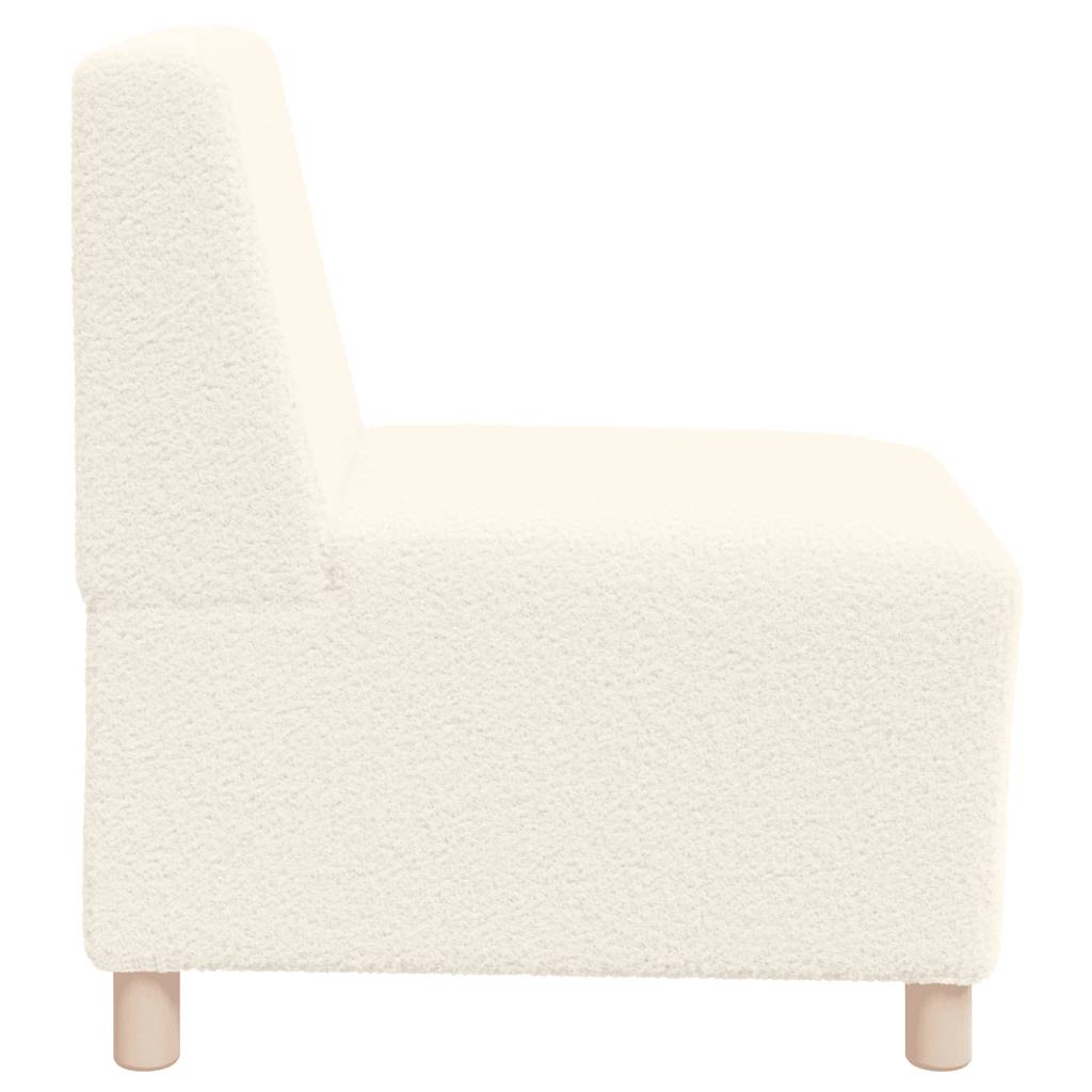 vidaXL Canapea Scaun fără brațe crem 55 cm țesătură ondulată ca lână vidaXL Canapea Scaun fără brațe crem 55 cm țesătură ondulată ca lână