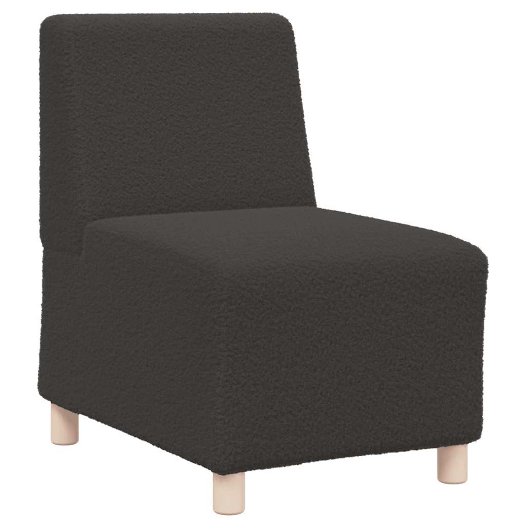 vidaXL Canapea Scaun fără brațe gri închis 55 cm țesătură ondulată ca lână vidaXL Canapea Scaun fără brațe gri închis 55 cm țesătură ondulată ca lână