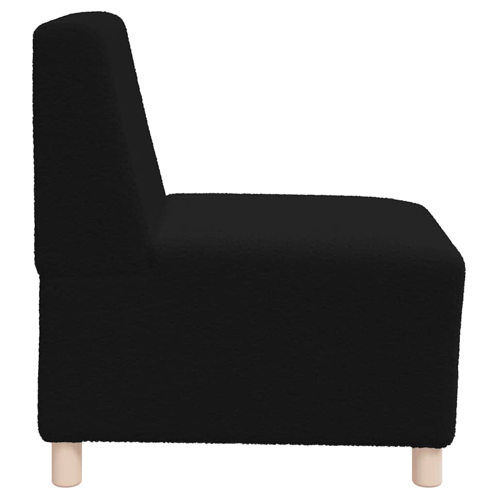 vidaXL Canapea Scaun fără brațe negru 55 cm țesătură ondulată ca lână vidaXL Canapea Scaun fără brațe negru 55 cm țesătură ondulată ca lână