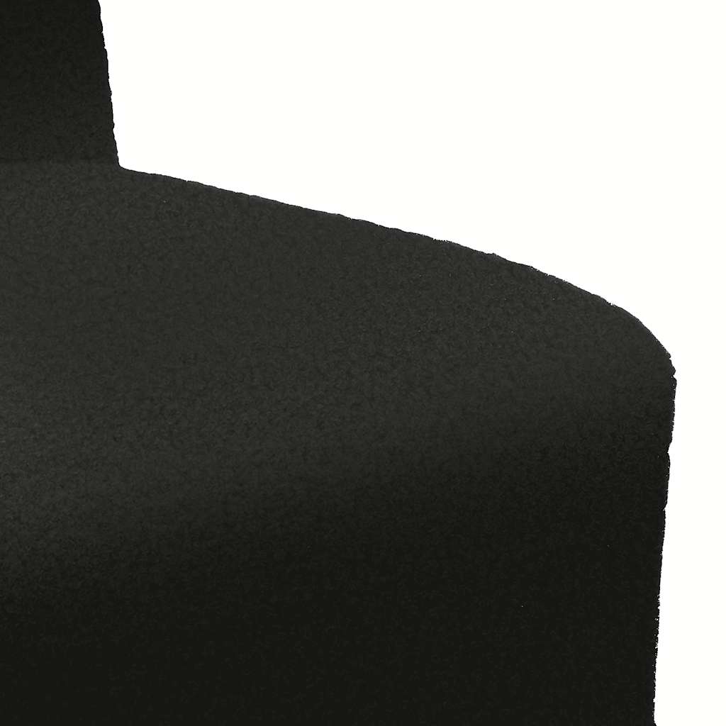 vidaXL Canapea Scaun fără brațe negru 55 cm țesătură ondulată ca lână vidaXL Canapea Scaun fără brațe negru 55 cm țesătură ondulată ca lână