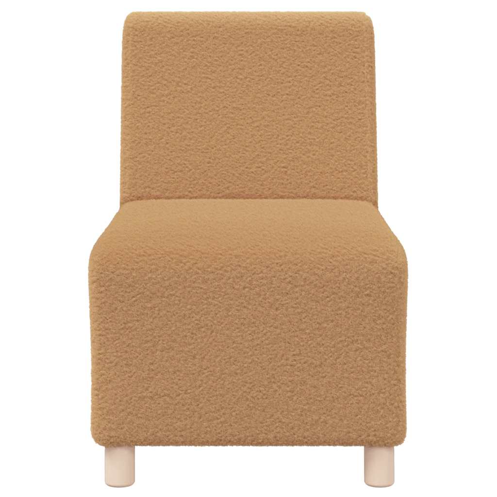 vidaXL Canapea Scaun fără brațe bej 55 cm țesătură ondulată ca lână vidaXL Canapea Scaun fără brațe bej 55 cm țesătură ondulată ca lână