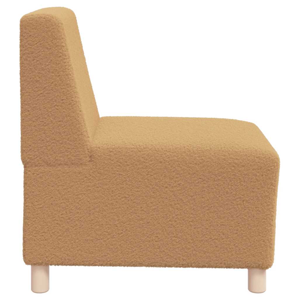 vidaXL Canapea Scaun fără brațe bej 55 cm țesătură ondulată ca lână vidaXL Canapea Scaun fără brațe bej 55 cm țesătură ondulată ca lână