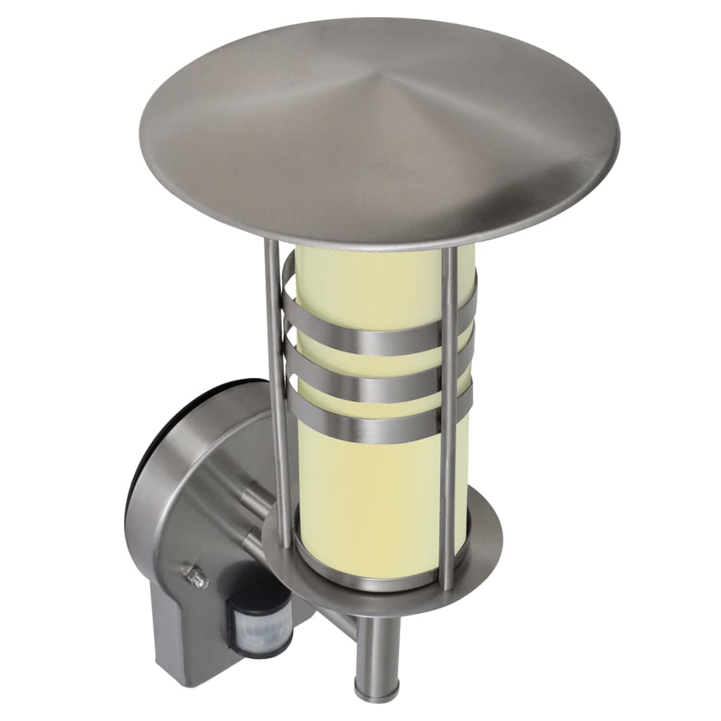 Lampă perete cu senzor de mișcare din oțel inoxidabil formă Pagoda Lampă perete cu senzor de mișcare din oțel inoxidabil formă Pagoda