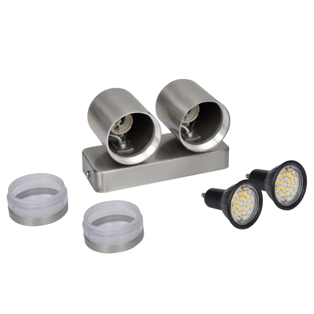Lampă de perete cu LED, cap conic, oțel inoxidabil Lampă de perete cu LED, cap conic, oțel inoxidabil