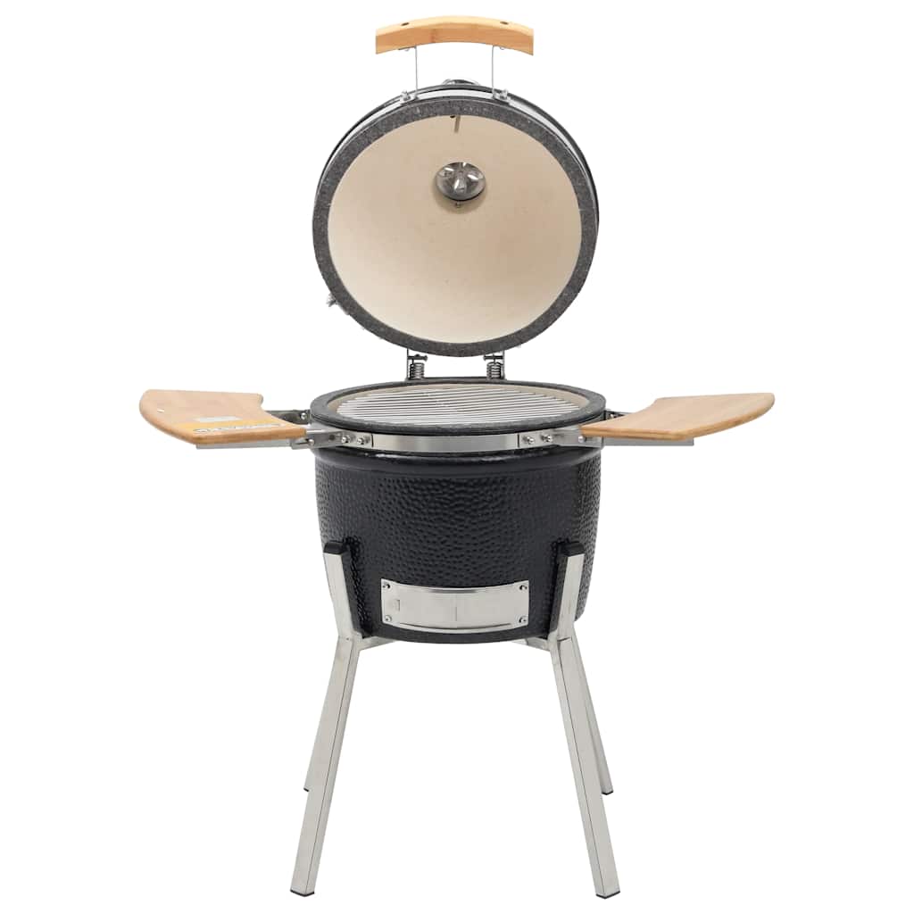 vidaXL Grătar cu afumătoare Kamado, 33 cm, ceramică