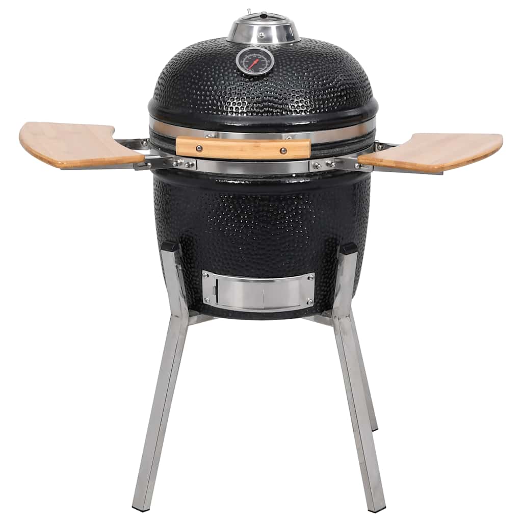 vidaXL Grătar cu afumătoare Kamado, 33 cm, ceramică