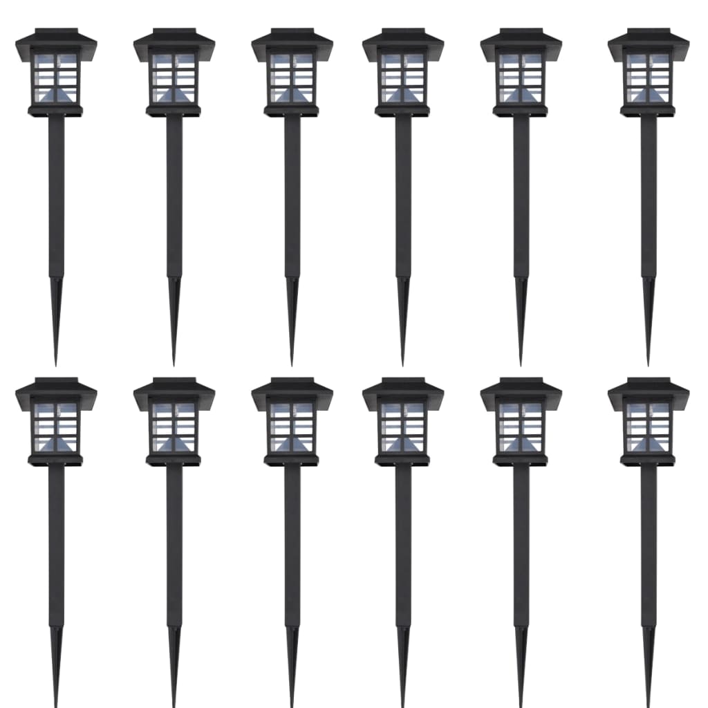 Set 12 lămpi solare de gradina 8,6 x 8,6 x 38 cm Set 12 lămpi solare de gradina 8,6 x 8,6 x 38 cm