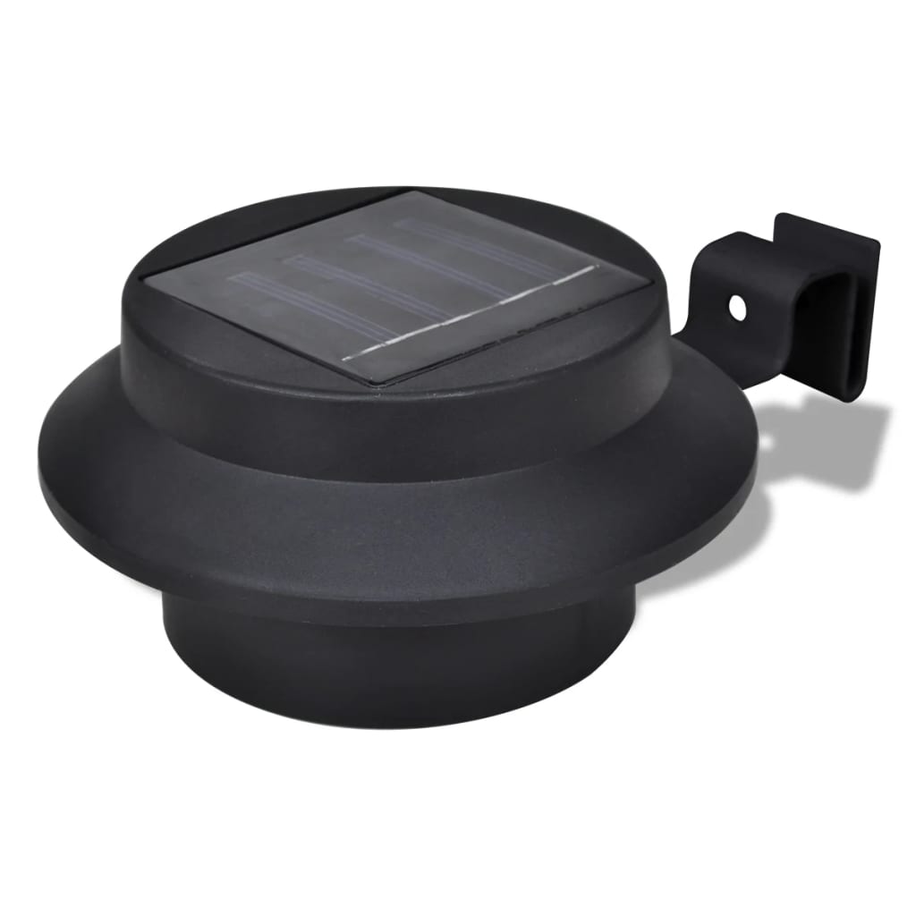 Lampă solară pentru exterior 6 pcs Lumină pentru gard Neagră Lampă solară pentru exterior 6 pcs Lumină pentru gard Neagră