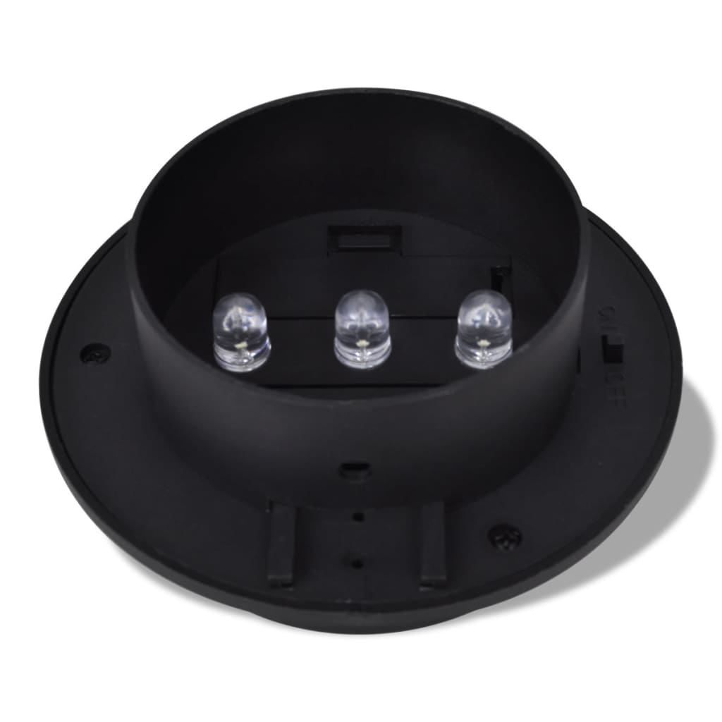Lampă solară pentru exterior 6 pcs Lumină pentru gard Neagră Lampă solară pentru exterior 6 pcs Lumină pentru gard Neagră