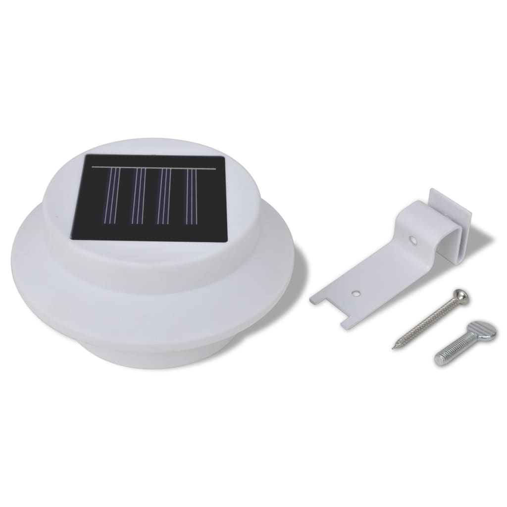 Lampă solară pentru exterior 6 pcs Lumină pentru gard Albă Lampă solară pentru exterior 6 pcs Lumină pentru gard Albă