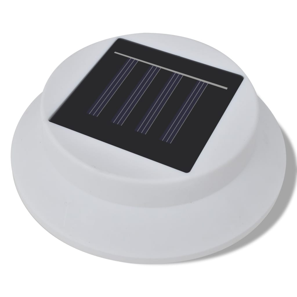 Lampă solară pentru exterior 6 pcs Lumină pentru gard Albă Lampă solară pentru exterior 6 pcs Lumină pentru gard Albă