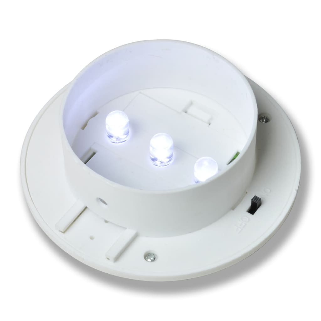 Lampă solară pentru exterior 6 pcs Lumină pentru gard Albă Lampă solară pentru exterior 6 pcs Lumină pentru gard Albă