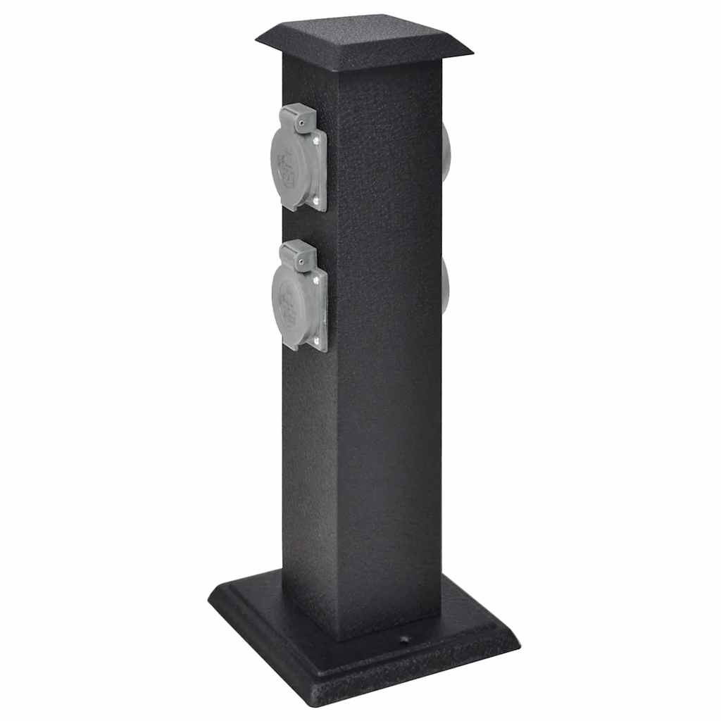 Priză de grădină tip "turn" Negru Priză de grădină tip "turn" Negru