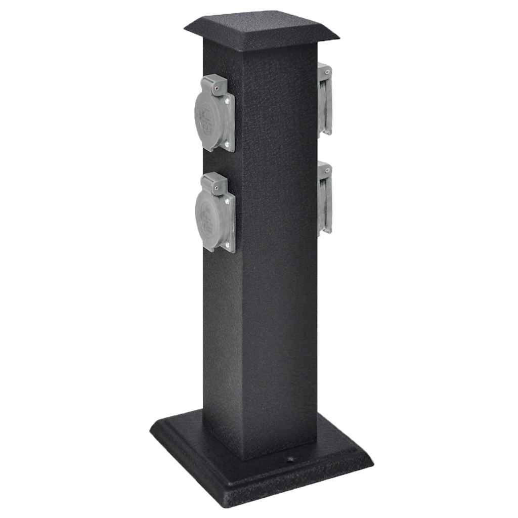 Priză de grădină tip "turn" Negru Priză de grădină tip "turn" Negru