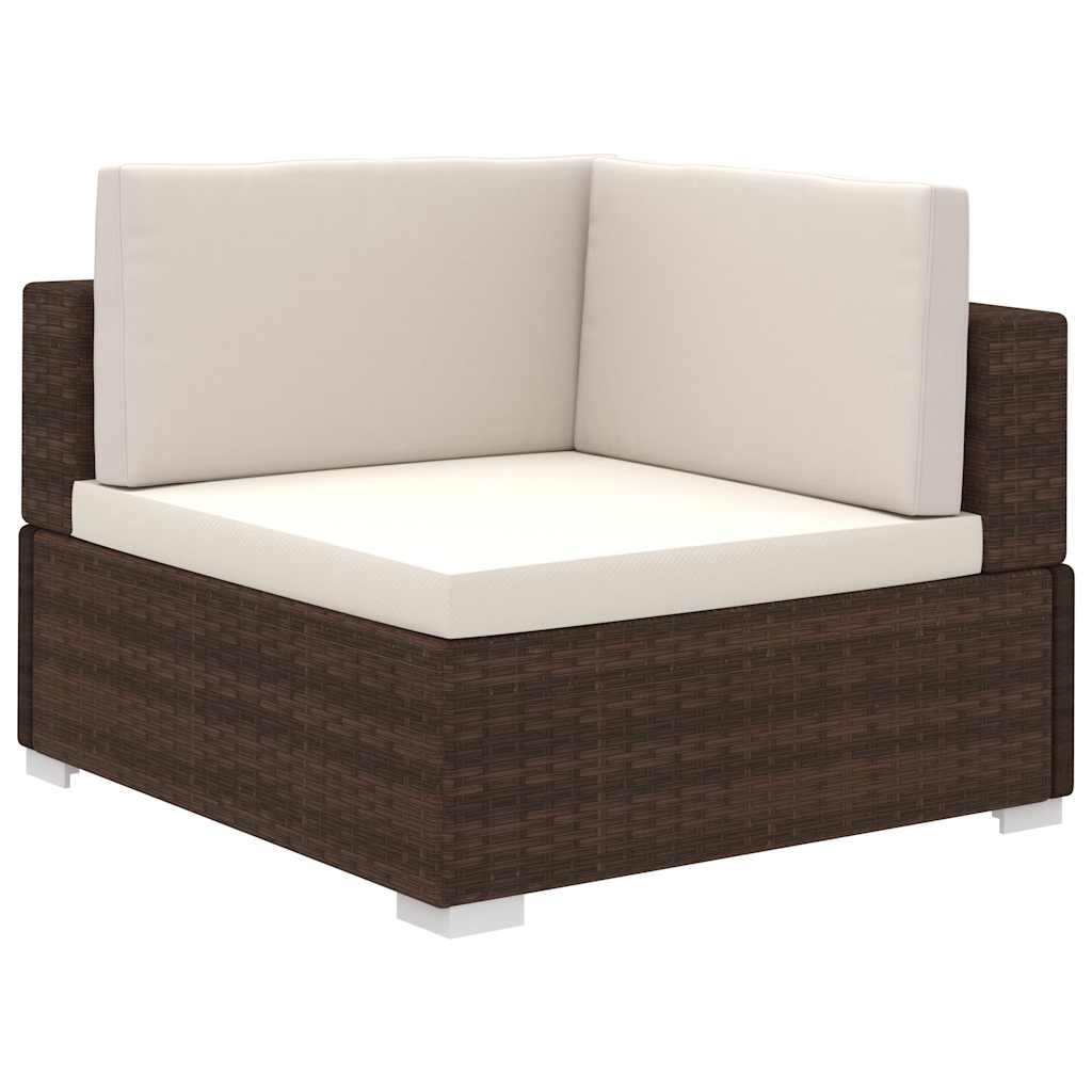 vidaXL Set mobilier de grădină cu perne, 8 piese, maro, poliratan vidaXL Set mobilier de grădină cu perne, 8 piese, maro, poliratan