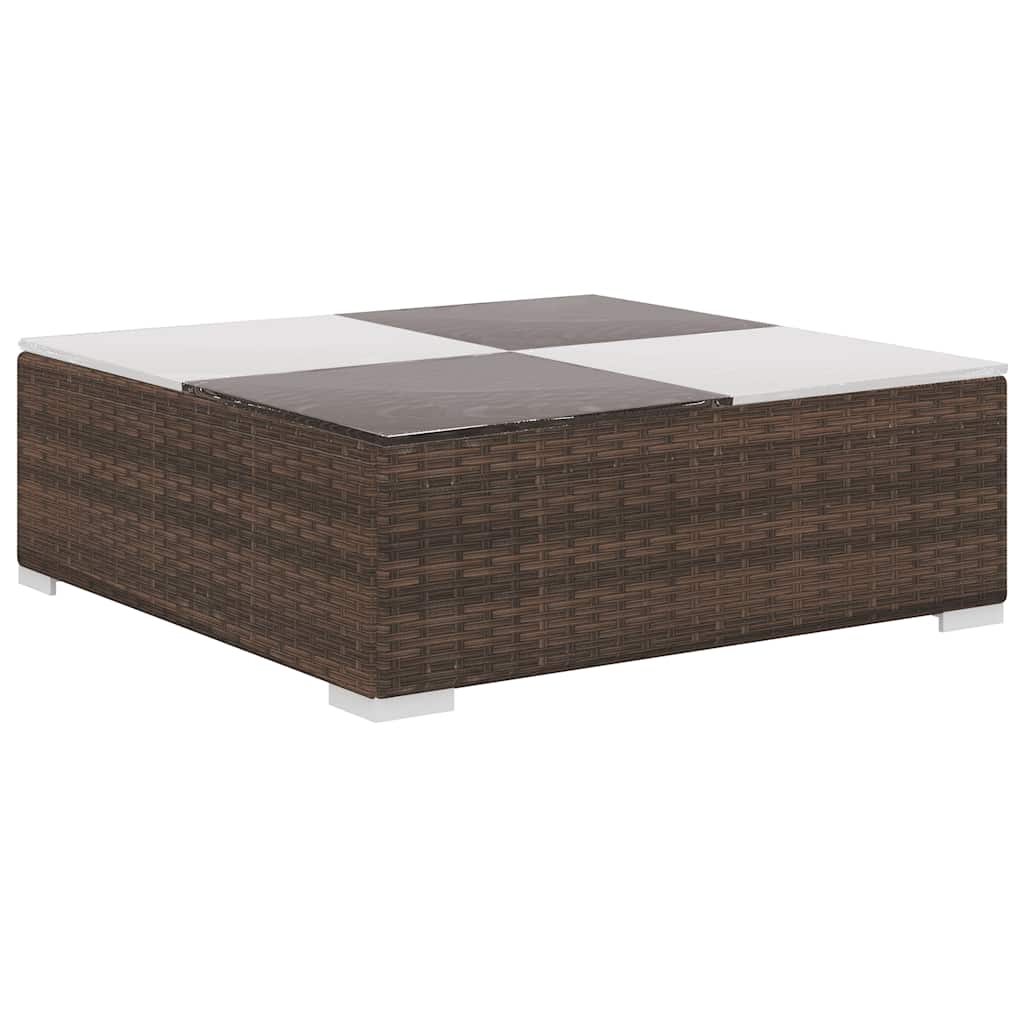 vidaXL Set mobilier de grădină cu perne, 8 piese, maro, poliratan vidaXL Set mobilier de grădină cu perne, 8 piese, maro, poliratan