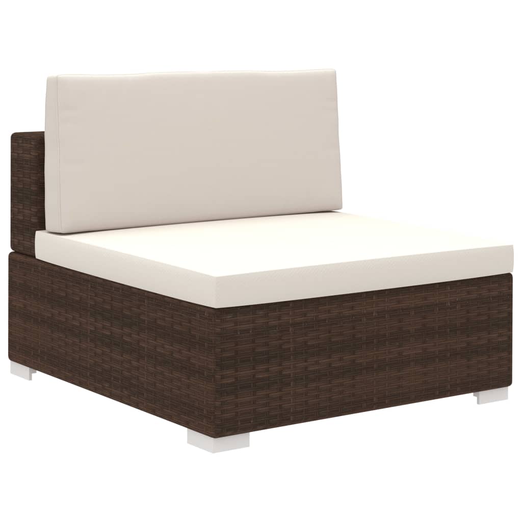 vidaXL Set mobilier de grădină cu perne, 8 piese, maro, poliratan vidaXL Set mobilier de grădină cu perne, 8 piese, maro, poliratan