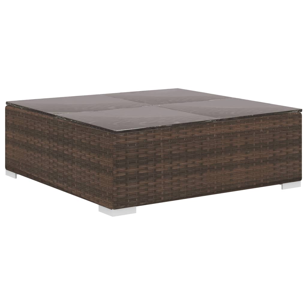 vidaXL Set mobilier de grădină cu perne, 8 piese, maro, poliratan vidaXL Set mobilier de grădină cu perne, 8 piese, maro, poliratan