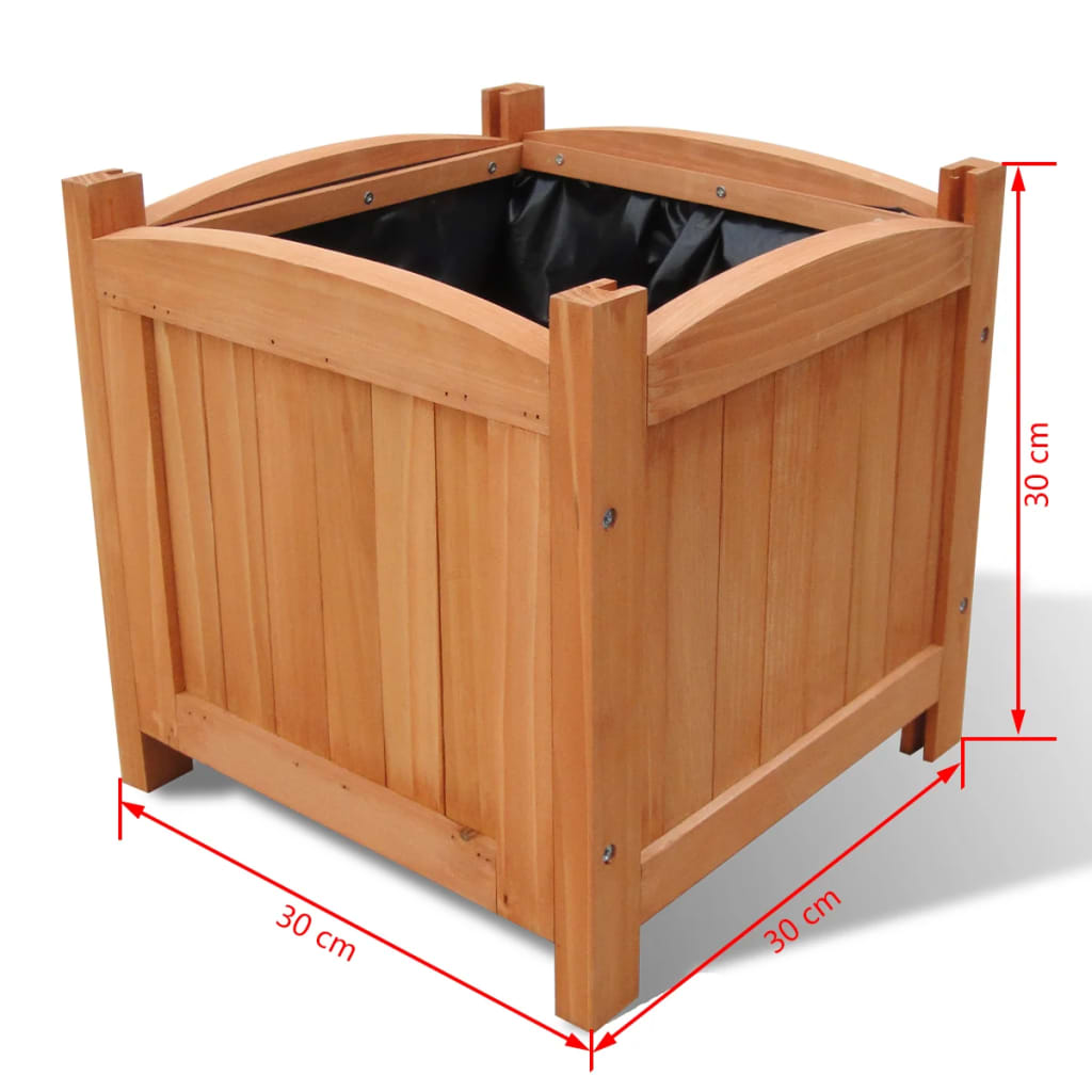 vidaXL Strat înălțat din lemn, set de 2, 30 x 30 x 30 cm