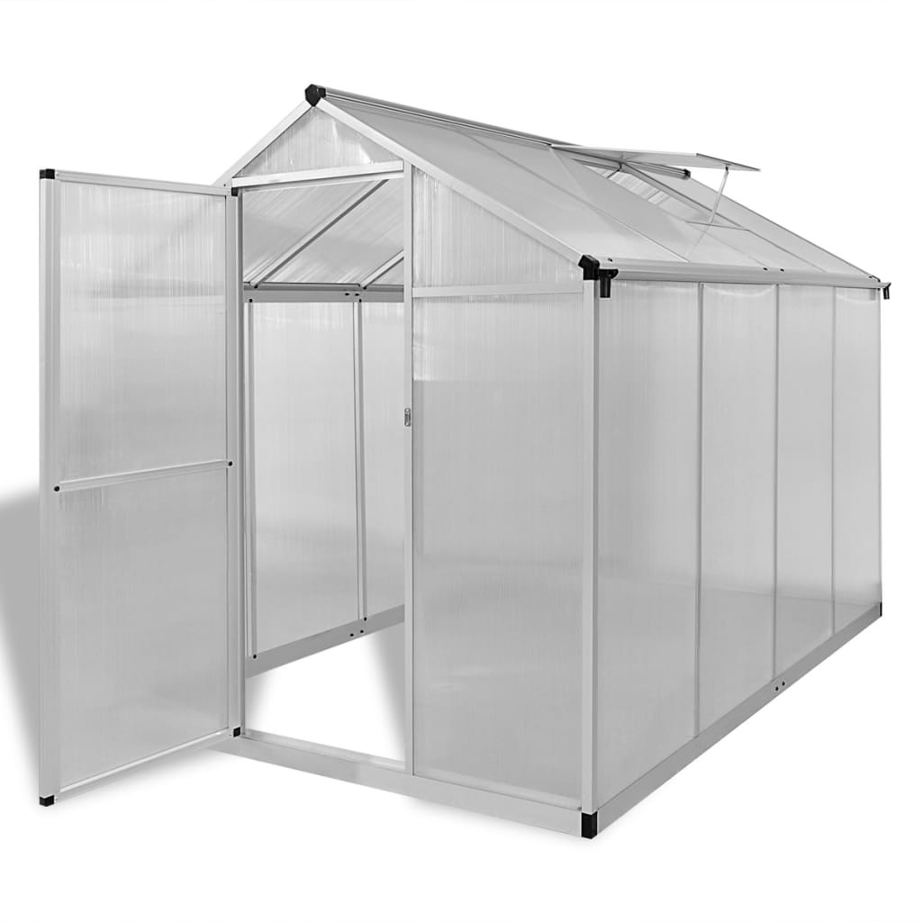 vidaXL Seră din aluminiu ranforsat cu cadru la bază, 4,6 m² vidaXL Seră din aluminiu ranforsat cu cadru la bază, 4,6 m²