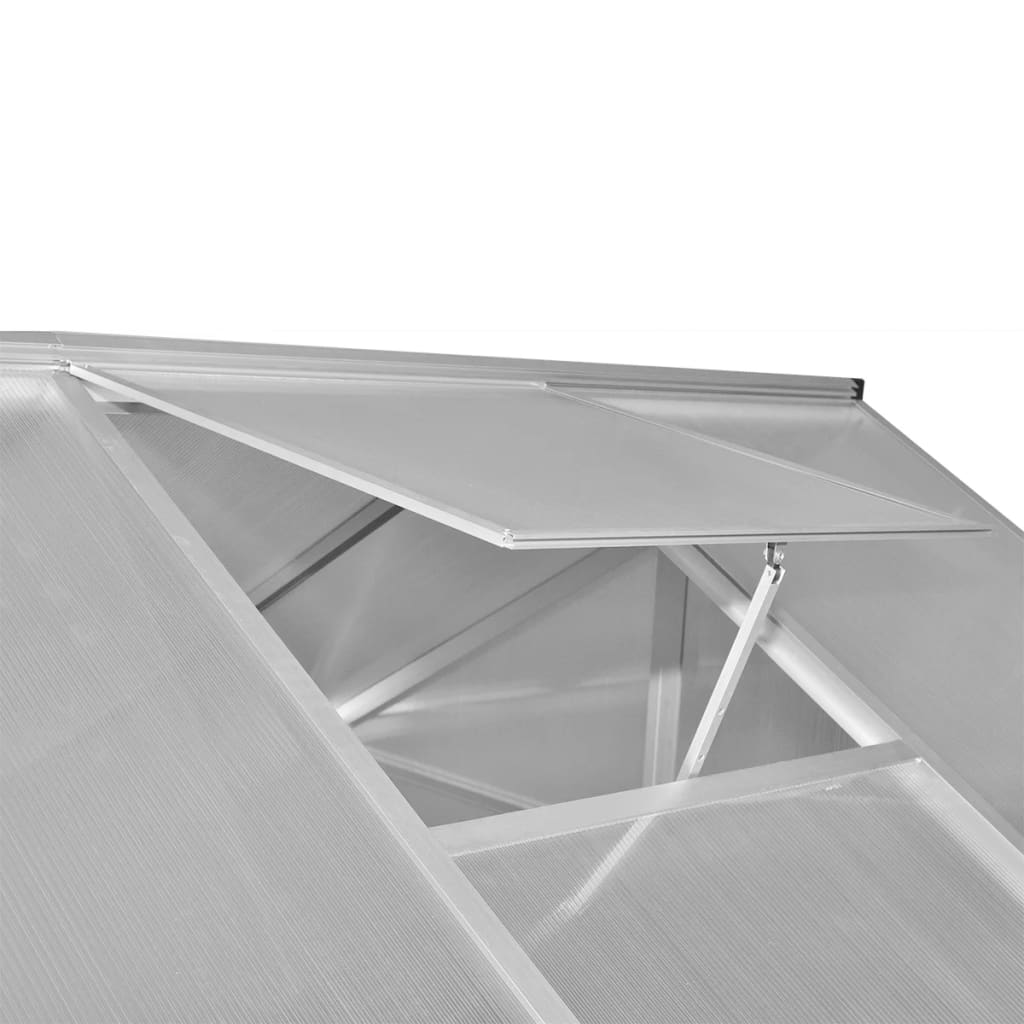 vidaXL Seră din aluminiu ranforsat cu cadru la bază, 6,05 m² vidaXL Seră din aluminiu ranforsat cu cadru la bază, 6,05 m²