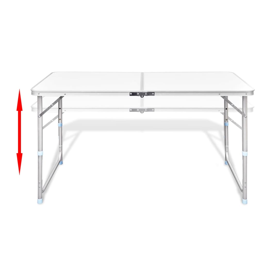 vidaXL Masă camping pliabilă reglabilă în înălțime, 120x60 cm aluminiu vidaXL Masă camping pliabilă reglabilă în înălțime, 120x60 cm aluminiu