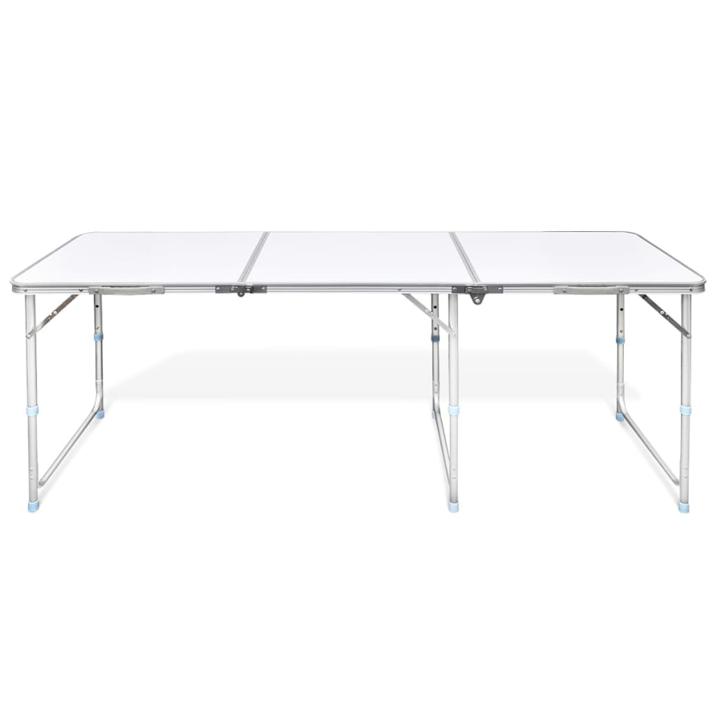 Masă camping din aluminiu reglabilă 180 x 60 cm Masă camping din aluminiu reglabilă 180 x 60 cm