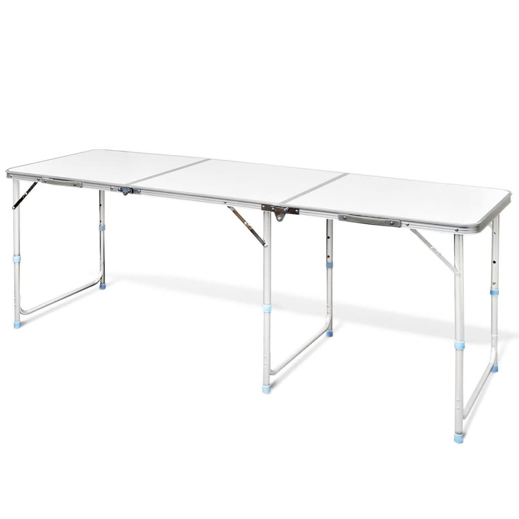 Masă camping din aluminiu reglabilă 180 x 60 cm Masă camping din aluminiu reglabilă 180 x 60 cm