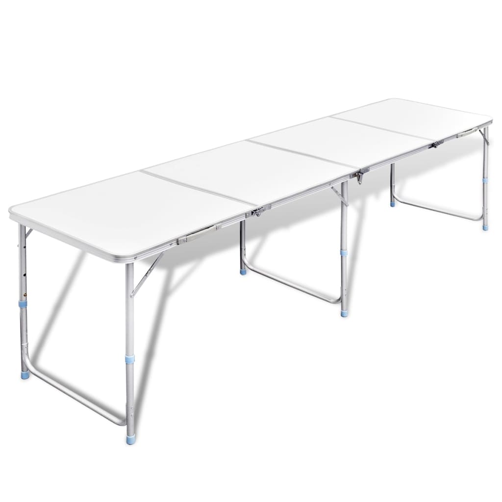 Masă camping din aluminiu reglabilă 240 x 60 cm Masă camping din aluminiu reglabilă 240 x 60 cm