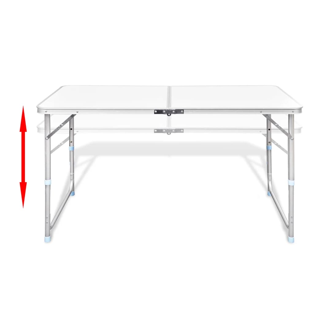 vidaXL Set camping masă reglabilă înălțime/4 scaune pliabile 120x60 cm vidaXL Set camping masă reglabilă înălțime/4 scaune pliabile 120x60 cm