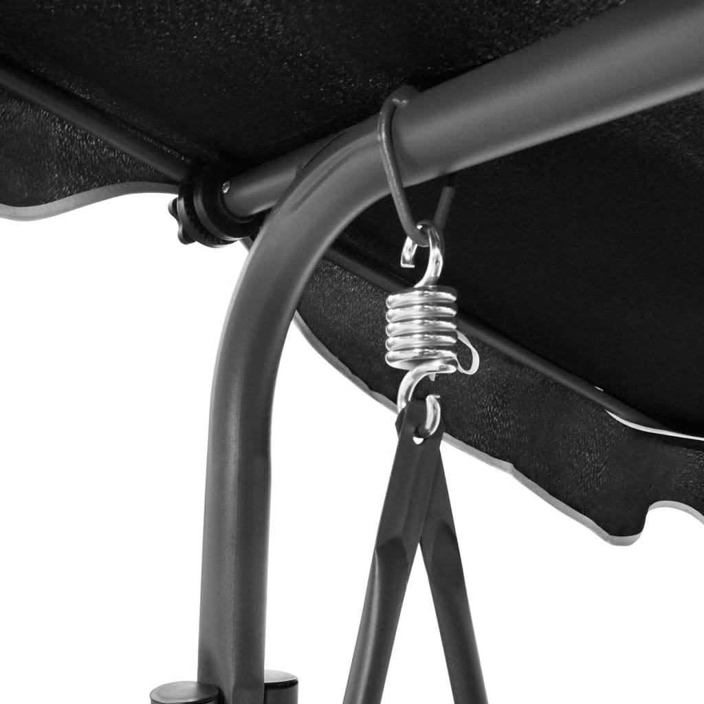 vidaXL Balansoar de grădină cu copertină, negru vidaXL Balansoar de grădină cu copertină, negru