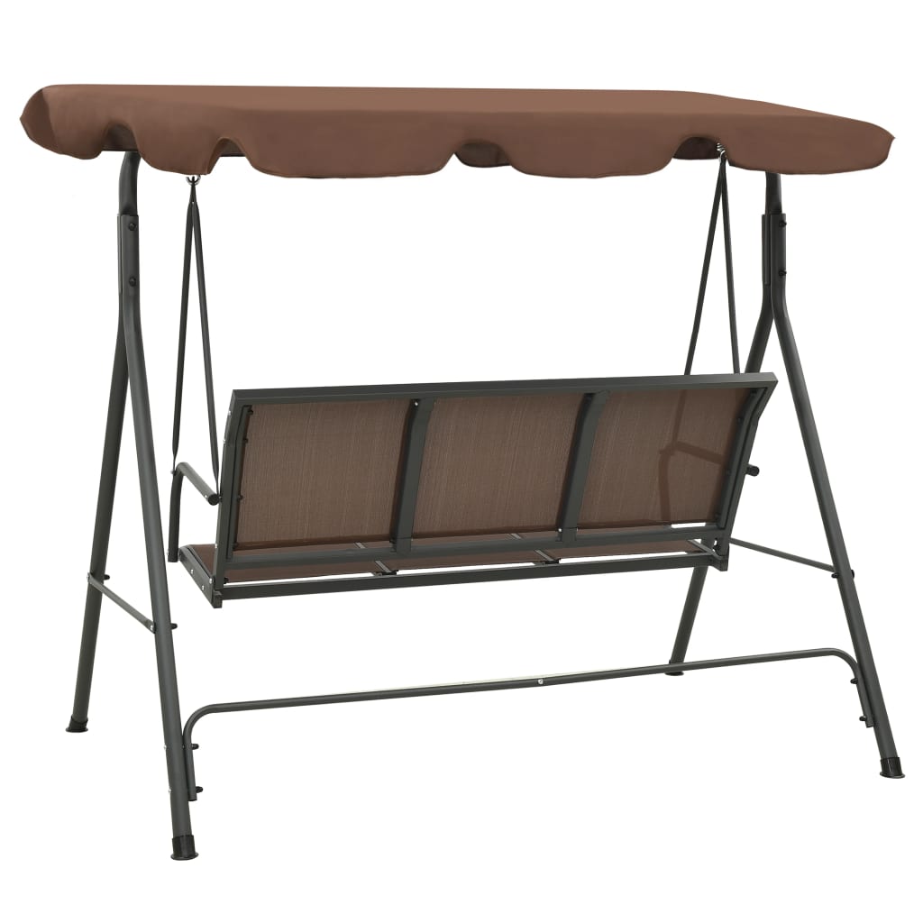 vidaXL Balansoar de grădină cu copertină, cafeniu vidaXL Balansoar de grădină cu copertină, cafeniu