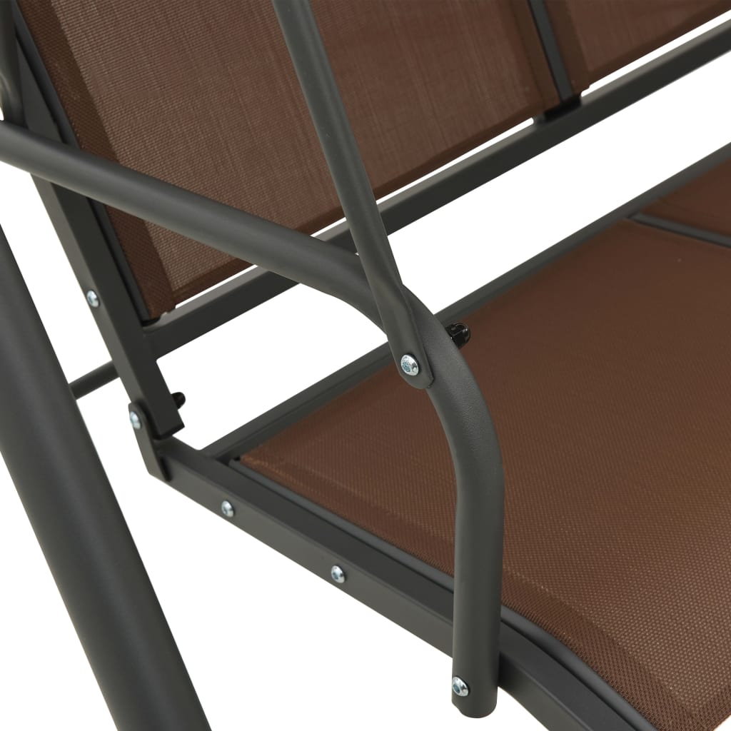 vidaXL Balansoar de grădină cu copertină, cafeniu vidaXL Balansoar de grădină cu copertină, cafeniu