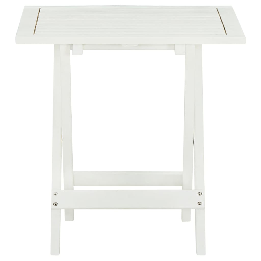 vidaXL Masă de bistro, alb, 46 x 46 x 47 cm, lemn masiv de acacia vidaXL Masă de bistro, alb, 46 x 46 x 47 cm, lemn masiv de acacia